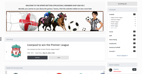 اطلاعات بیشتر در مورد "برنامه شرط بندی ورزشی (افزونه فروشگاه اعضا) Sports Betting App (Members Shop Add-On)"
