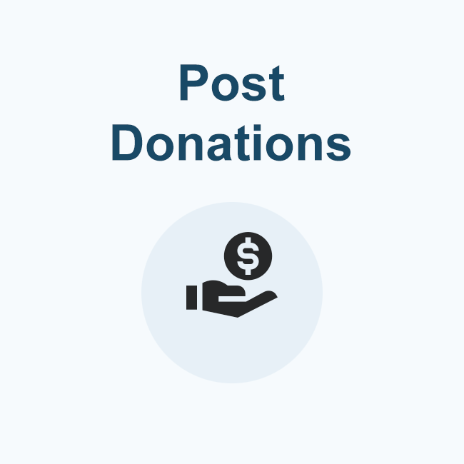 برنامه ارسال کمک مالی برای کاربران Post Donations