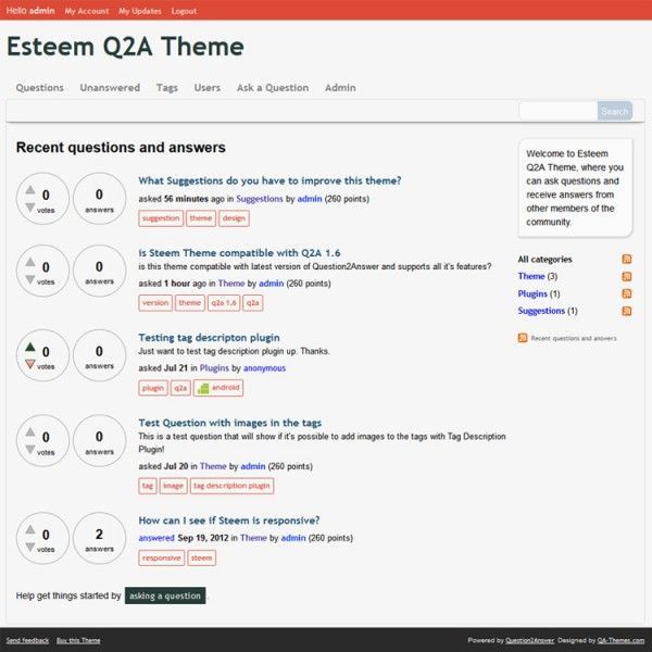 قالب حرفه ای Q2A Esteem Theme